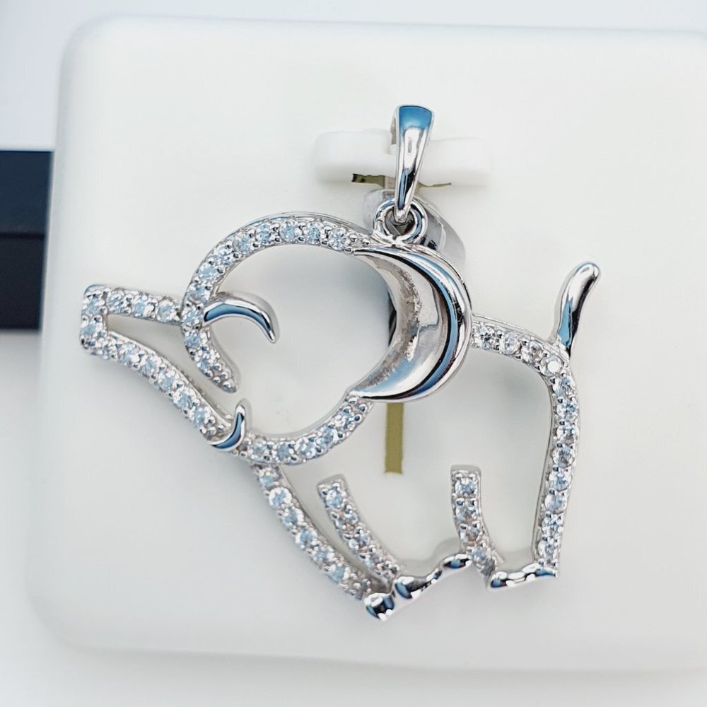 "925 Sterling Silver Cubic Zirconia Pendant, UU1P6A6057